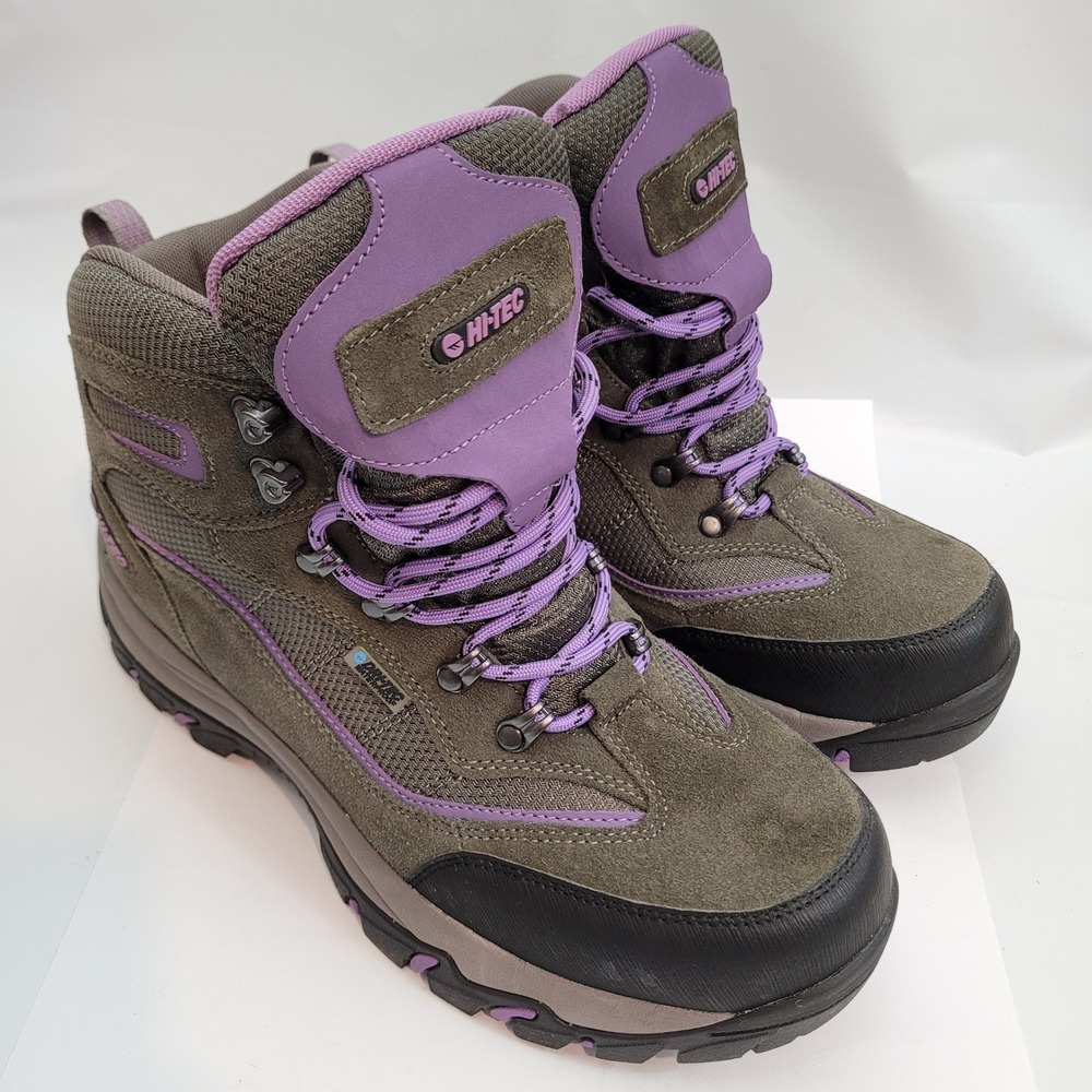 Hi-Tec Hiking Boots Womens 10M Purple Dri-Tec Waterproof 9022 Winter Trail Shoes